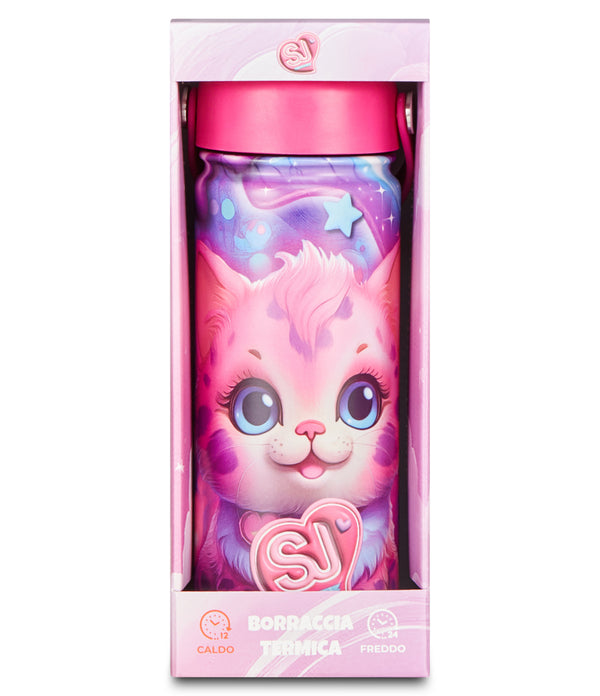 Botella Termo SJ Gatito 460 ml en su caja