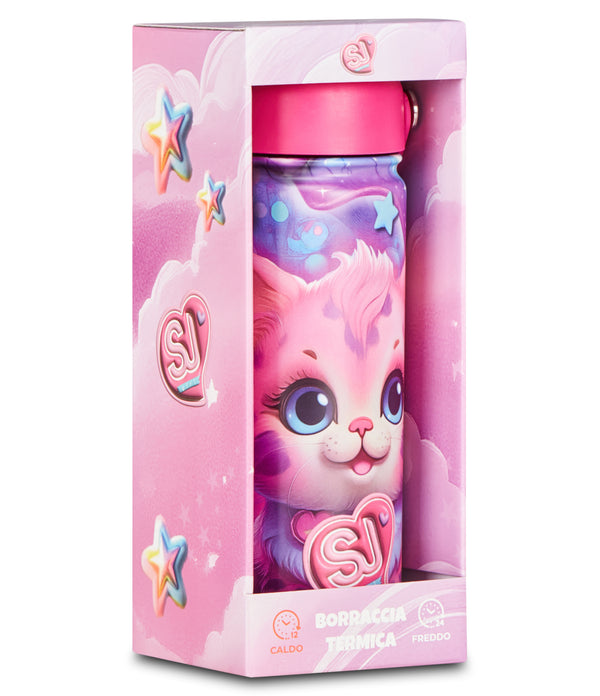 Botella Termo SJ Gatito 460 ml vista lateral