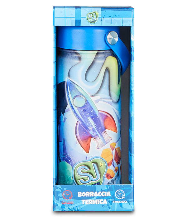 Botella termo SJ Cohete de Seven de 460 ml presentada en su caja