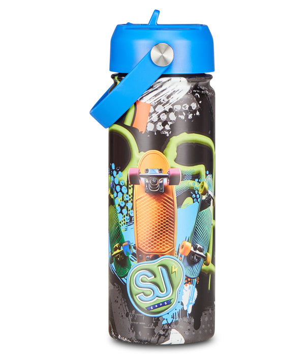 Botella termo SJ Seven con diseño de patinetes y estilo urbano