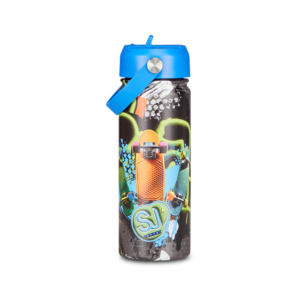 Botella termo SJ Seven con diseño de patinetes y estilo urbano