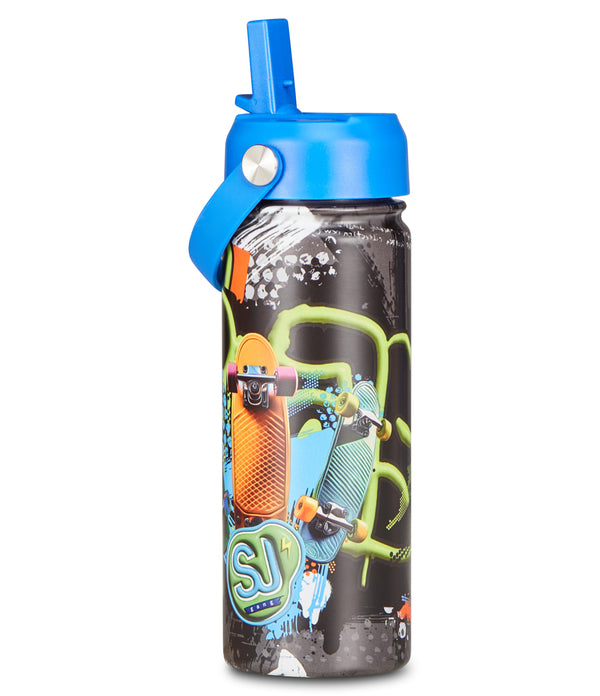 Botella termo SJ Patinete de 460 ml con diseño de skate