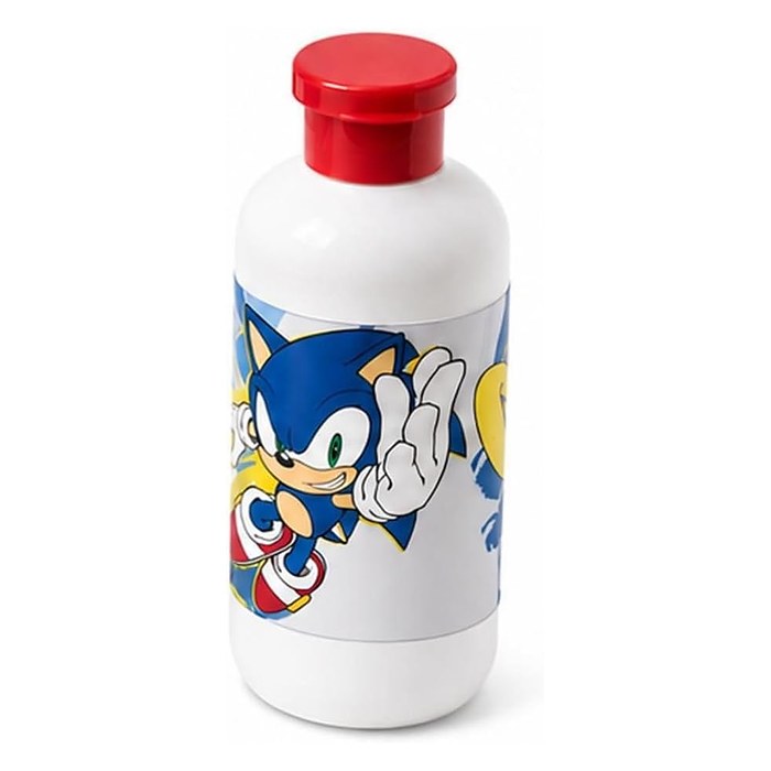 Botella Sonic infantil reutilizable con diseño azul