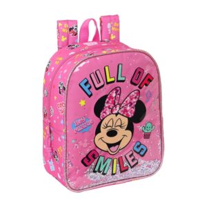Mochila Guardería Minnie rosa de Safta con diseño infantil