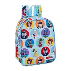Mochila de guardería Pets Safta de 28 cm con animales de colores