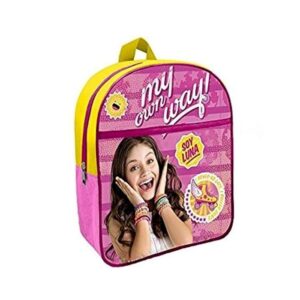 Mochila infantil Soy Luna rosa y amarilla de 30 cm