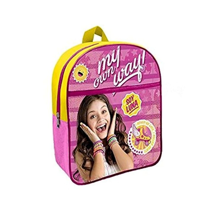 Mochila infantil Soy Luna rosa y amarilla de 30 cm