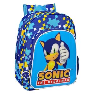 Mochila infantil Sonic Speed azul adaptable a carro