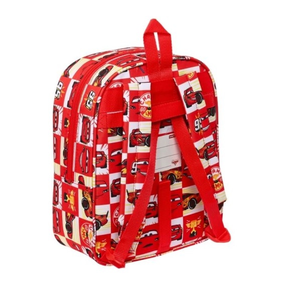 Mochila guardería Cars adaptable a carro vista trasera