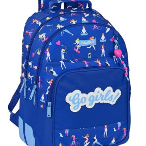 mochila escolar doble adaptable 42 cm go girls